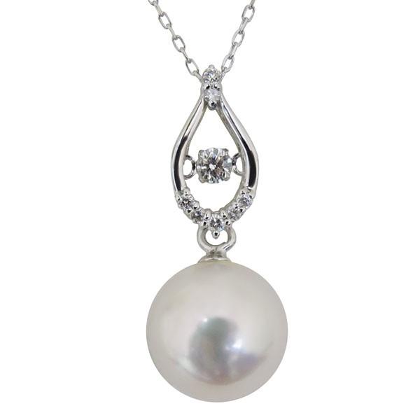 真珠 ネックレス パール ダンシングストーン オーロラ花珠あこや