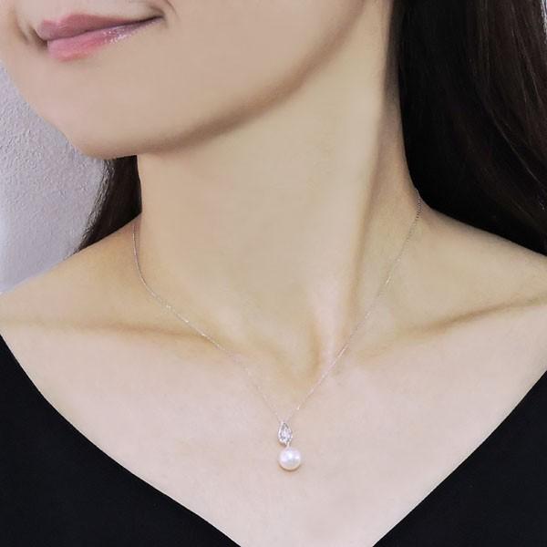 真珠 ネックレス パール ダンシングストーン オーロラ花珠あこや