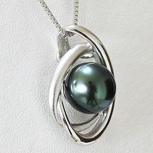 ネックレスペンダント パール 黒真珠 ブラックパール 真珠ネックレス パールネックレス シルバー チェーン 送料無料 プレゼント ギフト ご褒美 自分買い puの画像