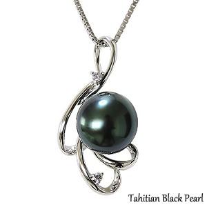 黒真珠　ブラックパールネックレス　美品 黒真珠 ブラックパール ペンダント ネックレス タヒチ黒蝶真珠