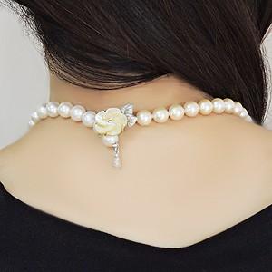 パール ネックレス パールネックレス 真珠 セミロングネックレス