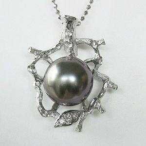 タヒチ黒蝶10-10.5mm,K18 ネックレス