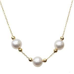 真珠 ネックレス パール ネックレス 真珠ネックレス スルーネックレス 18k k18 18金 イエローゴールド 送料無料 品質保証書 プレゼント ご褒美 自分買い puの画像