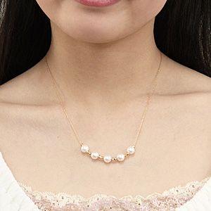 真珠 ネックレス パール ネックレス 真珠ネックレス スルーネックレス 18k k18 18金 イエローゴールド 送料無料 品質保証書 プレゼント ご褒美 自分買い puの画像