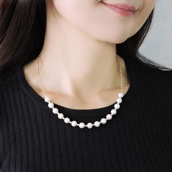 パール ネックレス 冠婚葬祭 パールネックレス 真珠 あこや本真珠 k18