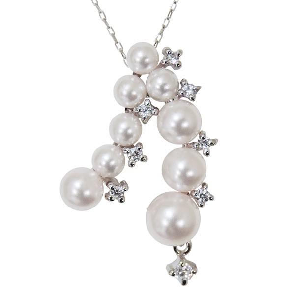 真珠 ネックレス パール 複数珠 あこや本真珠 ダイヤモンド k18