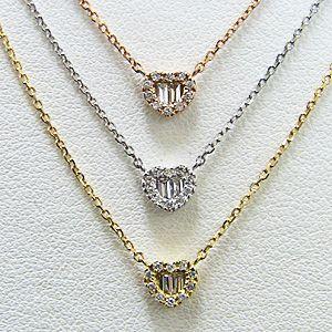 ハート ダイヤモンドペンダント ネックレスホワイトゴールド k18 送料無料 ジュエリー カジュアル 人気 プレゼント ギフト ご褒美 自分買い puの画像