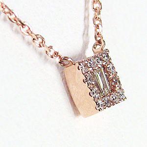 ダイヤモンドペンダント ネックレス ピンクゴールド k18 ダイヤモンド 0.10ct 送料無料 ジュエリー 人気 プレゼント ギフト ご褒美 自分買い puの画像