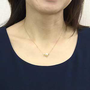 真珠 ネックレス パール スルーネックレス あこや本真珠 k18 ゴールド カットボール 送料無料 レディース 冠婚葬祭 フォーマル プレゼント ギフト puの画像