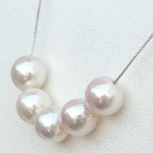 本真珠にチェーンわホワイトゴールド7,4gですゴールド65センチわ材質わ不明です あこや本真珠ピアス 真珠7.5mm 14Kホワイトゴールド