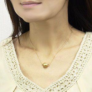 南洋白蝶真珠　パールペンダント 18K ゴールドネックレス パール スルーネックレス 南洋白蝶真珠 k18 ゴールド ネックレス 送料
