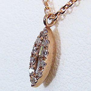 ダイヤモンドペンダント ネックレス ピンクゴールド k18 ダイヤモンド 0.09ct 送料無料 ジュエリー 人気 プレゼント ギフト ご褒美 自分買い puの画像
