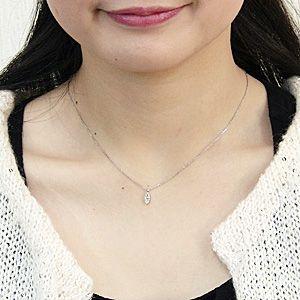 ダイヤモンドペンダント ネックレス ホワイトゴールド ダイヤモンド 0.09ct 送料無料 ジュエリー 人気 プレゼント ギフト ご褒美 自分買い puの画像