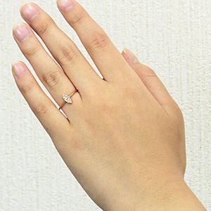 ピンキーリング ダイヤモンドリング 指輪 ピンクゴールド k18 送料無料 おすすめ カジュアル 人気 プレゼント ギフト ご褒美 自分買い puの画像