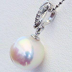 パール ペンダントトップ あこや本真珠 直径8.5mm 真珠 ダイヤモンド 0.03ct プラチナ 送料無料 ジュエリー プレゼント ギフト ご褒美 自分買い puの画像