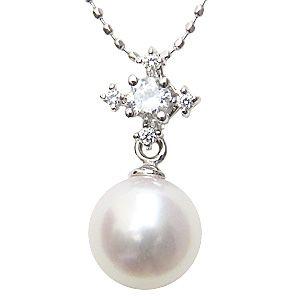 ペンダントトップ ダイヤ ネックレスペンダント あこや真珠パール pt900 プラチナネックレス ダイヤモンド プレゼント ギフト ご褒美 自分買い pu