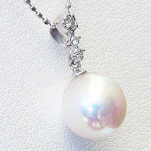 ペンダントトップ ダイヤ ネックレスペンダント あこや真珠パール pt900 プラチナネックレス ダイヤモンド プレゼント ギフト ご褒美 自分買い puの画像