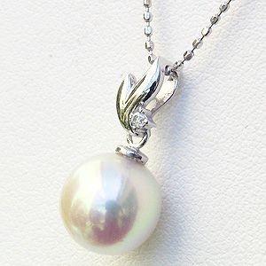 真珠 ネックレス ペンダントネックレス あこや本真珠 ペンダントトップヘッド キュービックジルコニア 送料無料 プレゼント ギフト ご褒美 自分買い puの画像