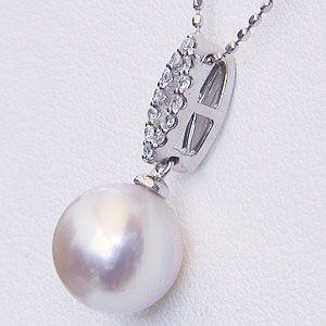パール ネックレス ペンダント 真珠 パール シルバーネックレス キュービックジルコニア 人気 プレゼント ギフト ご褒美 自分買い puの画像