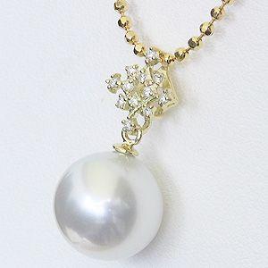 真珠 パール ペンダントトップ 南洋白蝶真珠 11mm k18 18金 ゴールド ダイヤモンド ジュエリー 人気 プレゼント ギフト ご褒美 自分買い pu_1
