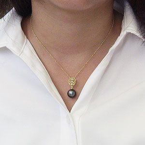 ペンダントトップ ダイヤ ネックレスペンダント 黒真珠パール k18 ゴールドネックレス ダイヤモンド ジュエリー プレゼント ギフト ご褒美 自分買い pu_1