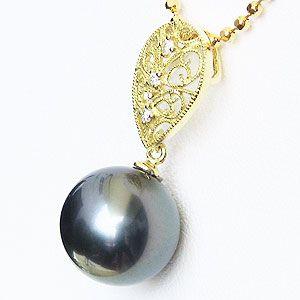 ペンダントトップ ダイヤ ネックレスペンダント 黒真珠パール k18 ゴールドネックレス ダイヤモンド ジュエリー プレゼント ギフト ご褒美 自分買い pu_2