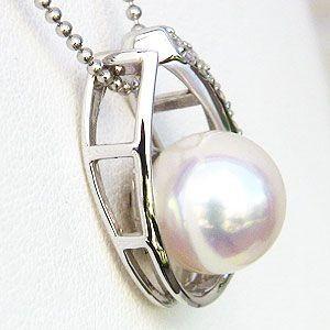 パール ペンダントトップ ヘッド 真珠 キュービックジルコニア 馬蹄