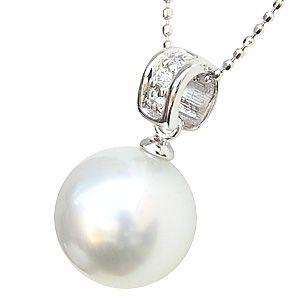 パール ペンダントトップ ダイヤ ネックレスペンダント 南洋真珠パール ホワイトゴールド ダイヤモンド 人気 プレゼント ギフト ご褒美 自分買い p