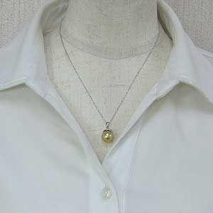 【訳あり・新品】 真珠 パール ペンダント 南洋白蝶真珠 プラチナ 真珠径11mm ゴールド系 ダイヤモンド 3石 計0.02ct ペンダントトップ プレゼント ギフト ご褒美 自分買い p 【YW4551321483】(164472円)