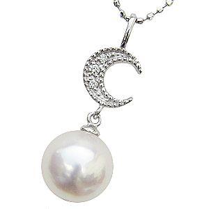 ペンダントトップ 真珠パール ペンダント あこや本真珠 プラチナ 真珠の直径8mm ピンクダイヤモンド 3石 0.02ct ペンダント プレゼント ご褒美 自分買い