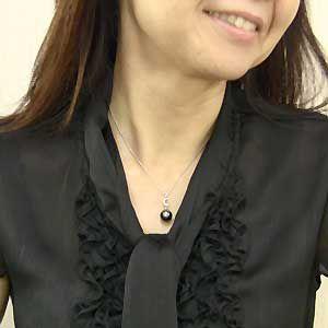ペンダントトップ ダイヤ ネックレスペンダント 黒真珠パール pt900 プラチナ 月 ダイヤモンド 人気 プレゼント ギフト ご褒美 自分買い pu_2