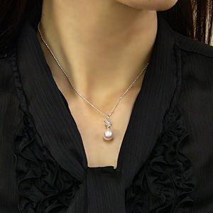 ペンダントトップ ダイヤ ネックレスペンダント あこや真珠パール k18 ホワイトゴールド ネックレス ダイヤモンド プレゼント ギフト ご褒美 自分買い puの画像
