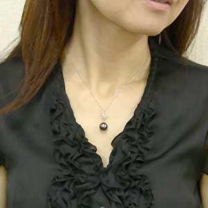ペンダントトップ ダイヤ ネックレスペンダント 黒真珠パール pt900 プラチナ 花 ダイヤモンド 人気 プレゼント ギフト ご褒美 自分買い pu_2