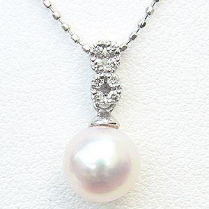 ペンダントトップ 6月誕生石 ネックレスペンダント あこや真珠パール k18 ホワイトゴールドネックレス ダイヤモンド プレゼント ギフト ご褒美 自分買い puの画像