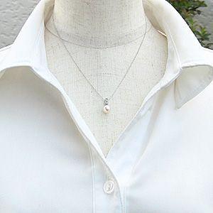 ペンダントトップ 6月誕生石 ネックレスペンダント あこや真珠パール k18 ホワイトゴールドネックレス ダイヤモンド プレゼント ギフト ご褒美 自分買い puの画像
