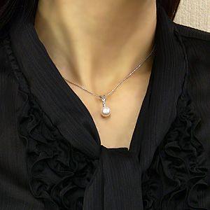 ペンダントトップ ネックレスペンダント あこや真珠パール ホワイトゴールドネックレス ダイヤモンド プレゼント ギフト ご褒美 自分買い puの画像