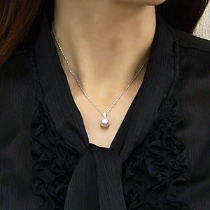 ペンダント ペンダントトップ あこや真珠パール k18 ホワイトゴールドネックレス ダイヤモンド 人気 プレゼント ギフト ご褒美 自分買い puの画像