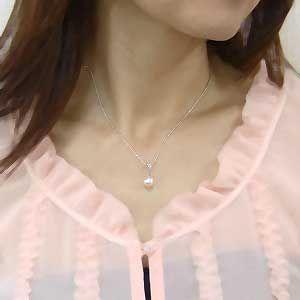 ペンダント あこや真珠パール ホワイトゴールド ネックレス ダイヤモンド ペンダントトップ ネックレスペンダント プレゼント ギフト ご褒美 自分買い puの画像