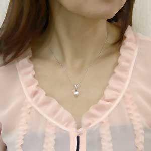 ペンダントトップ ダイヤ あこや真珠パール ホワイトゴールドネックレス ダイヤモンド ジュエリー ジュエリー プレゼント ギフト ご褒美 自分買い puの画像