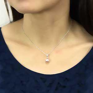 ペンダントトップ ダイヤ 淡水パール 湖水真珠 ダイヤモンド ホワイトゴールド ペンダント ジュエリー ジュエリー プレゼント ギフト ご褒美 自分買い puの画像