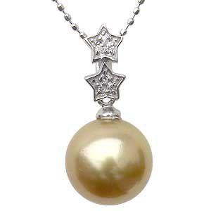 ペンダントトップ ダイヤ 南洋真珠パール t900 プラチナ ネックレス