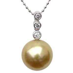 パール ペンダントトップ ダイヤ 南洋真珠パール ホワイトゴールド ネックレス ダイヤモンド 人気 プレゼント ギフト ご褒美 自分買い