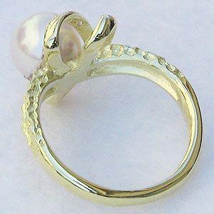 パールリング 普段使い パール リング k18 18金 指輪 真珠 本真珠