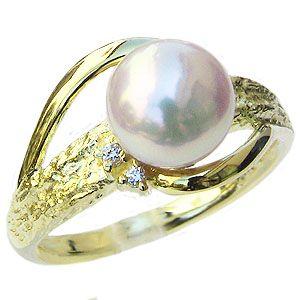 パールリング 普段使い パール リング k18 18金 指輪 真珠 本真珠