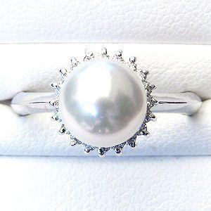 パールリング 普段使い 真珠パール 6月誕生石 リング あこや本