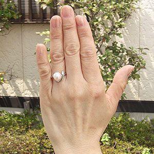 パールリング 普段使い パール リング 真珠 指輪 あこや本真珠 シルバー キュービックジルコニア 冠婚葬祭 人気 プレゼント ギフト ご褒美 自分買い puの画像