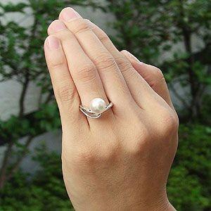 パールリング 普段使い パール リング パール 真珠 あこや アコヤ シルバー 40代 50代 60代 レディース 冠婚葬祭 プレゼント ギフト ご褒美 自分買い puの画像