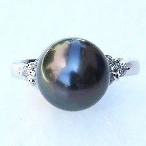 パール リング レディース 真珠リング 指輪 タヒチ黒蝶真珠 10mm リング プラチナ ジュエリー フォーマル 人気 プレゼント ギフト ご褒美 自分買い pu_1