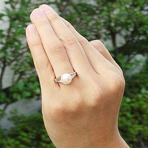パールリング 普段使い パール リング プラチナ pt900 真珠 指輪 本