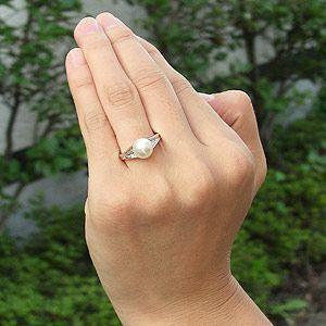パール リング 普段使い 真珠 指輪 あこや本真珠 シルバー キュービックジルコニア カジュアル 冠婚葬祭 プレゼント ギフト ご褒美 自分買い puの画像